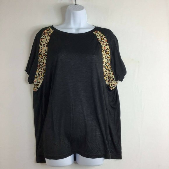 Cinnie Women's Black Short Sleeve Round Neck Casual T Shirt Top Size Large - Picture 7 of 12